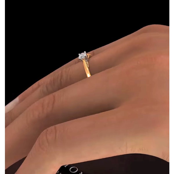 Engagement Ring Certified Petra 18K Gold Diamond 0.25CT - Image 4