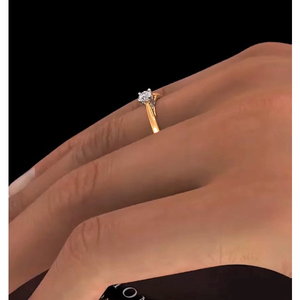 Engagement Ring Certified Petra 18K Gold Diamond 0.25CT-F-G/VS - Image 4
