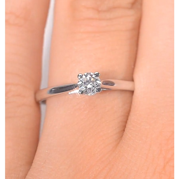 Engagement Ring Certified Petra Platinum Diamond 0.25CT G/VS - Image 4