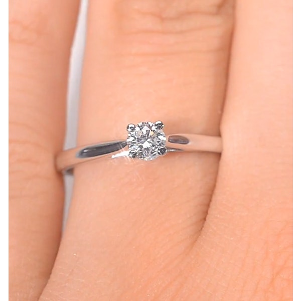 Engagement Ring Certified Petra 18K White Gold Diamond 0.25CT-F-G/VS - Image 4