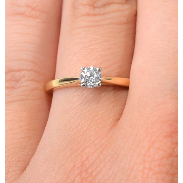 Engagement Ring Certified Petra 18K Gold Diamond 0.33CT - Image 4