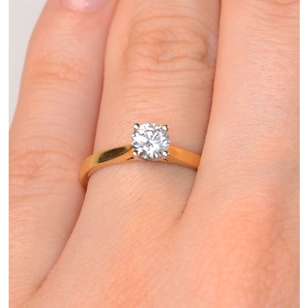 Half Carat Diamond Engagement Ring Petra Lab F/VS1 18K Gold - Image 4