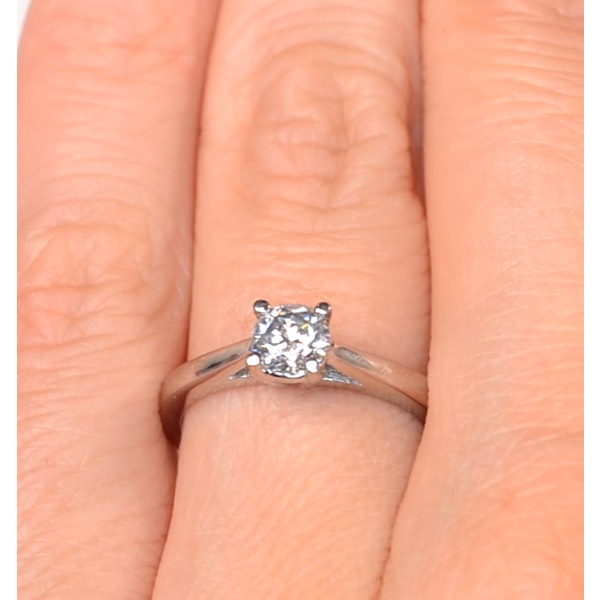 Half Carat Diamond Engagement Ring Petra Lab F/VS1 18K White Gold - Image 4