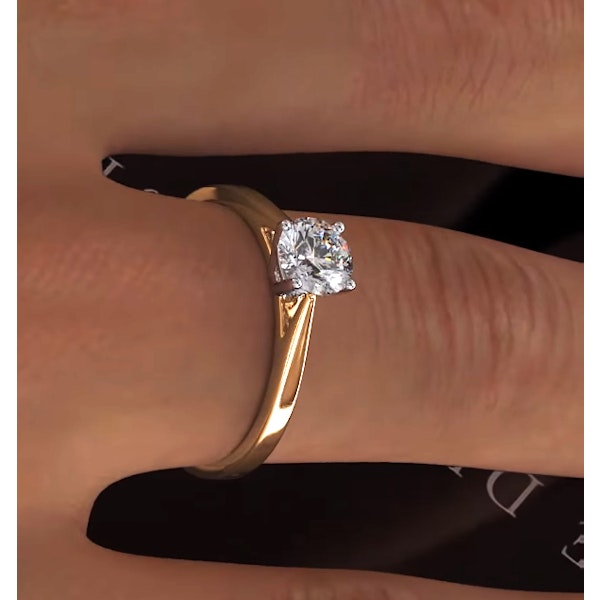 Engagement Ring Certified 0.70CT Petra 18K Gold E/VS2 - Image 4