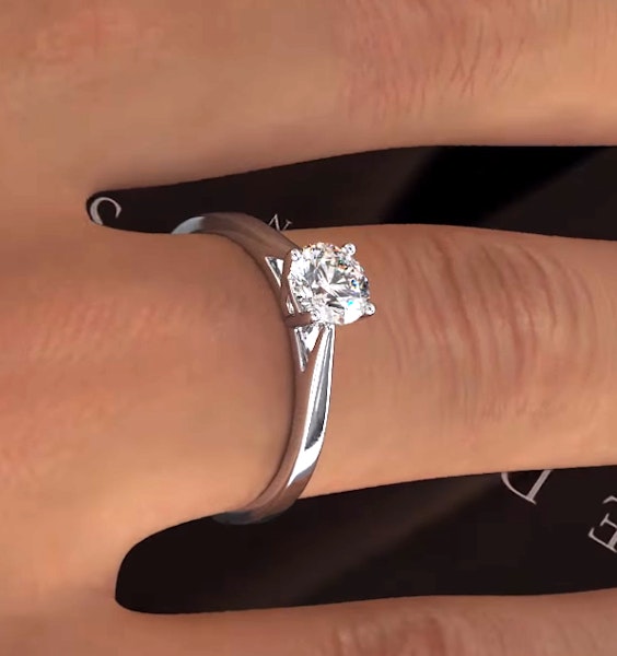 Engagement Ring Certified 0.70CT Elysia Platinum G/SI2 - Image 4