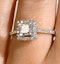 Halo Engagement Ring Ella 18K Gold Diamond Princess Cut 0.82ct SI - image 4