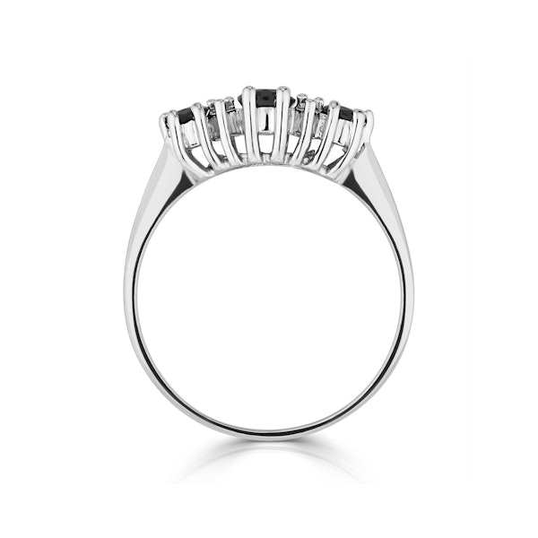 Sapphire 1.00ct And Diamond 9K White Gold Ring - Image 3