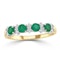 Emerald 0.60ct And Diamond 9K Gold Ring - image 2