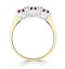Ruby 0.58ct And Diamond 9K Gold Ring A3399 - image 3