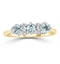 Blue Topaz 0.50CT And Diamond 9K Yellow Gold Ring - image 3