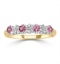 0.40ct Pink Sapphire and Diamond Ring 9K Yellow Gold - image 2